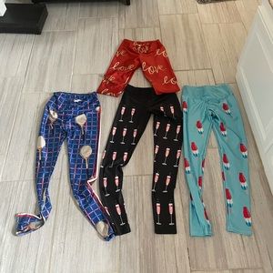 4 pairs of Goldsheep leggings. Size medium. Worn maybe 1-2 times